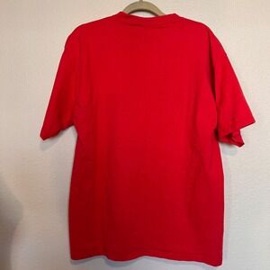 Vintage‎ 90s Pluma USA Made Heavyweight Cotton T-Shirt Red Size L RN 73164